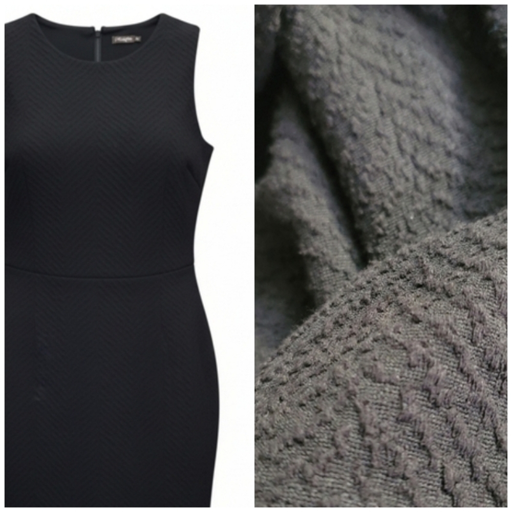 J. McLaughlin Sleeveless Black Dress Textured - XS